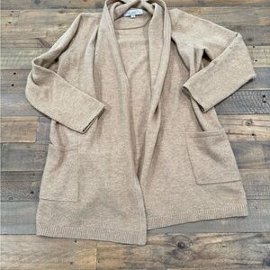 LOFT Beige Open Front Cardigan Sweater